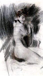 Nainen istuu, 1920 tekijältä Giovanni Boldini
