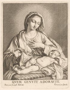Neitsyt ja nukkuva lapsi tekijältä Giovanni Bottani, after Giuseppe Bottani