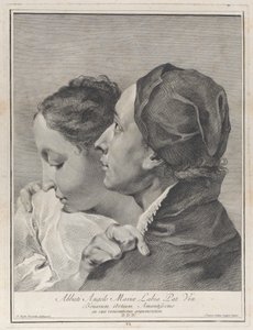 Nuori mies syleilee tyttöä, 1743. tekijältä Giovanni Cattini