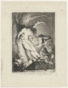 Saint Sebastiánista huolehti Saint Irene La tenera pietade in donna alberga (nimi esineessä) tekijältä Giovanni David