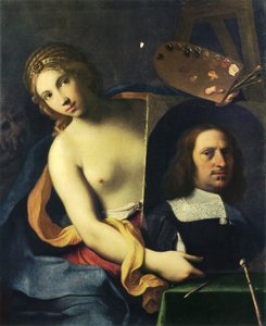 Maalauksen allegoria tekijältä Giovanni Domenico Cerrini