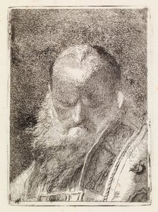 Piispa (vanhan miehen pää) tekijältä Giovanni Domenico Tiepolo