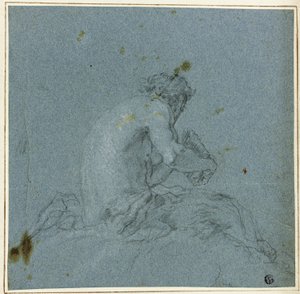 Satyyri soittamassa piippujaan tekijältä Giovanni Domenico Tiepolo