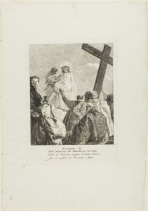 Kristus riisutaan vaatteistaan, levy kymmenen Ristin vaiheista. tekijältä Giovanni Domenico Tiepolo