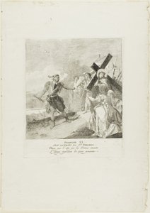 Kristuksen kasvot pyyhkii pyhä Veronika, kuudes levy Ristin vaiheista. tekijältä Giovanni Domenico Tiepolo