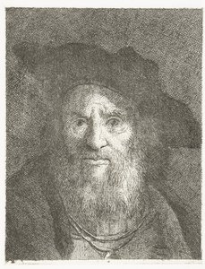 Mies baretin kanssa Pääkokoelma (sarjan nimi) Raccolta di Teste (sarjan nimi) tekijältä Giovanni Domenico Tiepolo