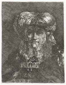 Mies isolla turbaanilla Pääkokoelma (sarjan nimi) Raccolta di Teste (sarjan nimi) tekijältä Giovanni Domenico Tiepolo