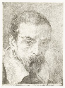 Mies, jolla on pieni parta ilman päähineitä Pääkokoelma (sarjan nimi) Raccolta di Teste (sarjan nimi) tekijältä Giovanni Domenico Tiepolo