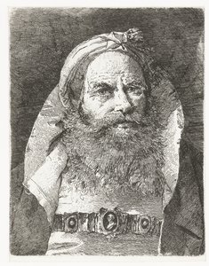 Mies pienellä turbaanilla Pääkokoelma (sarjan nimi) Raccolta di Teste (sarjan nimi) tekijältä Giovanni Domenico Tiepolo