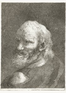 Mies paljas olkapää Pääkokoelma (sarjan nimi) Raccolta di Teste (sarjan nimi) tekijältä Giovanni Domenico Tiepolo