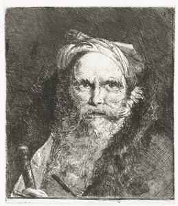 Mies miekalla Pääkokoelma (sarjan nimi) Raccolta di Teste (sarjan nimi) tekijältä Giovanni Domenico Tiepolo