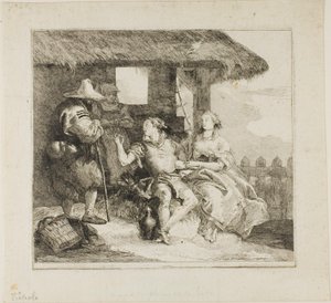 Angelican ja Medoron avioliitto tekijältä Giovanni Domenico Tiepolo