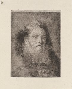 Vanhus paljain pään, Raccolta di Testestä (Pääkokoelma) tekijältä Giovanni Domenico Tiepolo