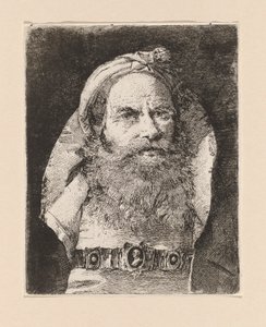 Ancià amb turbant petit, de la Raccolta di Teste (Col·lecció de caps) finlandès tekijältä Giovanni Domenico Tiepolo