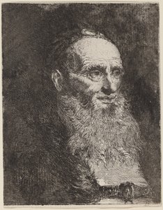 Vanha mies, jolla on parta tekijältä Giovanni Domenico Tiepolo