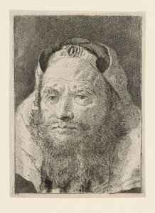 Vanha partainen mies, Raccolta di Testestä (Pääkokoelma) tekijältä Giovanni Domenico Tiepolo