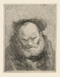 Vanha partainen mies, Raccolta di Testestä (Pääkokoelma) tekijältä Giovanni Domenico Tiepolo