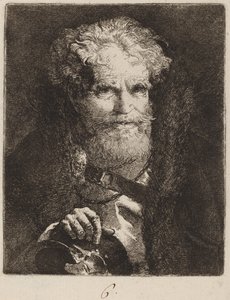 Vanha mies kypärällä tekijältä Giovanni Domenico Tiepolo