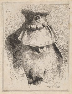 Vanhus suurella hatulla, Raccolta di Testestä (Pääkokoelma) tekijältä Giovanni Domenico Tiepolo