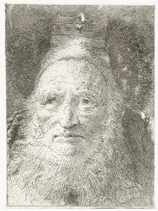 Vanha mies turkishattulla Pääkokoelma (sarjan nimi) Raccolta di Teste (sarjan nimi) tekijältä Giovanni Domenico Tiepolo