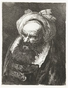 Vanha mies turbaanin kanssa Pääkokoelma (sarjan nimi) Raccolta di Teste (sarjan nimi) tekijältä Giovanni Domenico Tiepolo