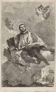 Pyhä Gaetano Thienesta tekijältä Giovanni Domenico Tiepolo