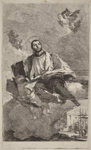 Pyhä Gaetano Thieneläinen tekijältä Giovanni Domenico Tiepolo