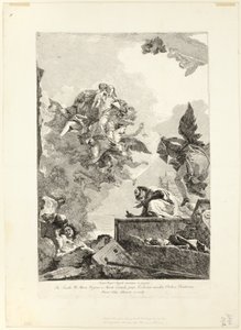 Neitsyt ilmestyy St. Simon Stockille tekijältä Giovanni Domenico Tiepolo
