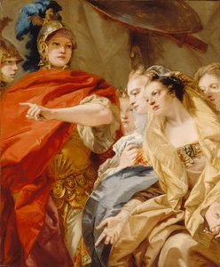 Dareioksen naiset, jotka vetoavat Aleksanterin armollisuuteen. tekijältä Giovanni Domenico Tiepolo