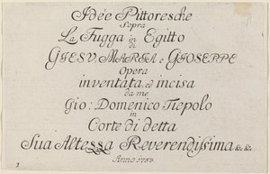 Nimilehti tekijältä Giovanni Domenico Tiepolo