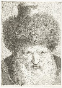 Turkkilainen mies turkishatulla Pääkokoelma (sarjan nimi) Raccolta di Teste (sarjan nimi) tekijältä Giovanni Domenico Tiepolo
