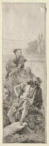Kaksi talonpoikaa tekijältä Giovanni Domenico Tiepolo