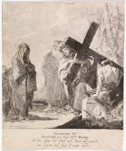 Via crucis - Asema IV. Jeesus kohtaa äitinsä tekijältä Giovanni Domenico Tiepolo