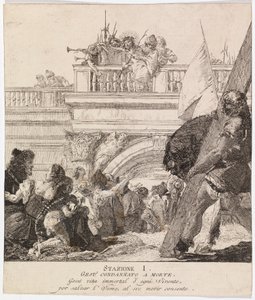 Via crucis - Asema I. Jeesus tuomitaan kuolemaan. tekijältä Giovanni Domenico Tiepolo