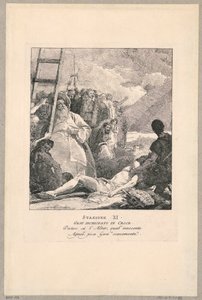Via crucis - Estació XI, Jesús clavat al Crossfinnish tekijältä Giovanni Domenico Tiepolo