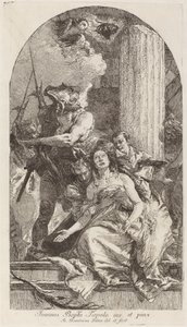 Pyhän Agathan marttyyrikuolema tekijältä Giovanni Domenico Tiepolo after Giovanni Battista Tiepolo