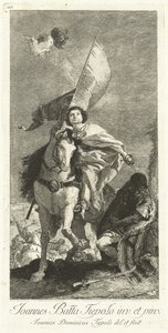 Pyhä Jaakob Compostelalainen tekijältä Giovanni Domenico Tiepolo after Giovanni Battista Tiepolo