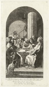 Viimeinen ehtoollinen tekijältä Giovanni Domenico Tiepolo after Giovanni Battista Tiepolo