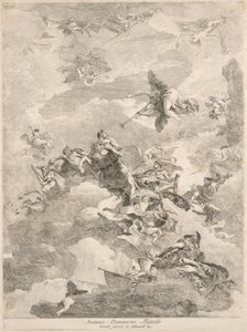 Herkuleen voitto tekijältä Giovanni Domenico Tiepolo after Giovanni Battista Tiepolo