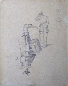Rumpali ja kaksi sotilasta tekijältä Giovanni Fattori