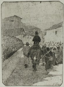 Sotilaallinen kävelykatu tekijältä Giovanni Fattori