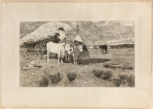 Härät ja vaunut (Maremma) tekijältä Giovanni Fattori