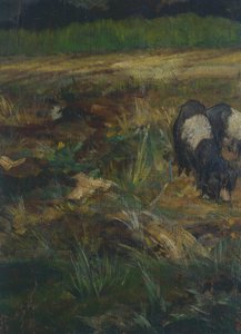 Toscanan Maremma, yksityiskohta (öljy kankaalle) tekijältä Giovanni Fattori