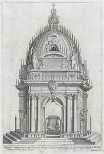 Katafalkin suunnittelu Francesco Piccolominille, 1607. tekijältä Giovanni Florimi