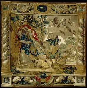 Dido ja Aeneas etsivät suojaa myrskyltä tekijältä Giovanni Francesco (1610-62) Romanelli