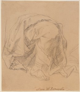 Draperyn tutkimus tekijältä Giovanni Francesco (1610-62) Romanelli