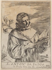 Pyhä Anthony Padovalainen tekijältä Giovanni Francesco Barbieri, called Guercino