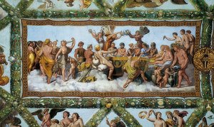 Cupidon ja Psychen häät. 1510-1517 tekijältä Giovanni Francesco Penni