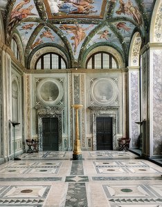 Amorin ja Psychen loggia, Villa la Farnesinan länsipuolella, pohjakerros. noin 1517 tekijältä Giovanni Francesco Penni
