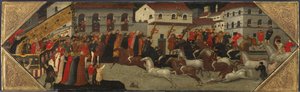 Paneeli Cassonesta: Palion rotu Firenzen kaduilla, 1418